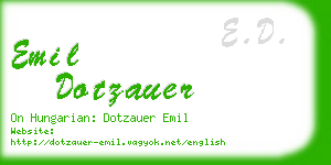 emil dotzauer business card